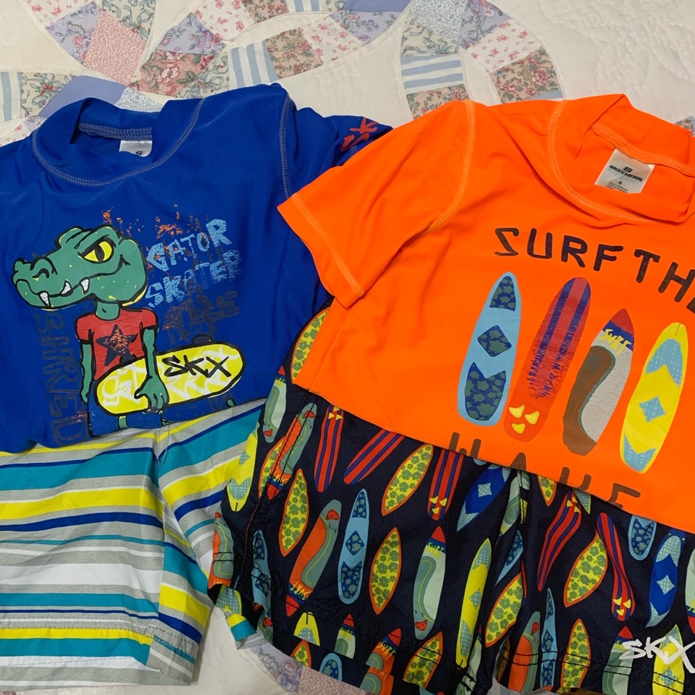 Boys Sketcher size 6 swimsuits